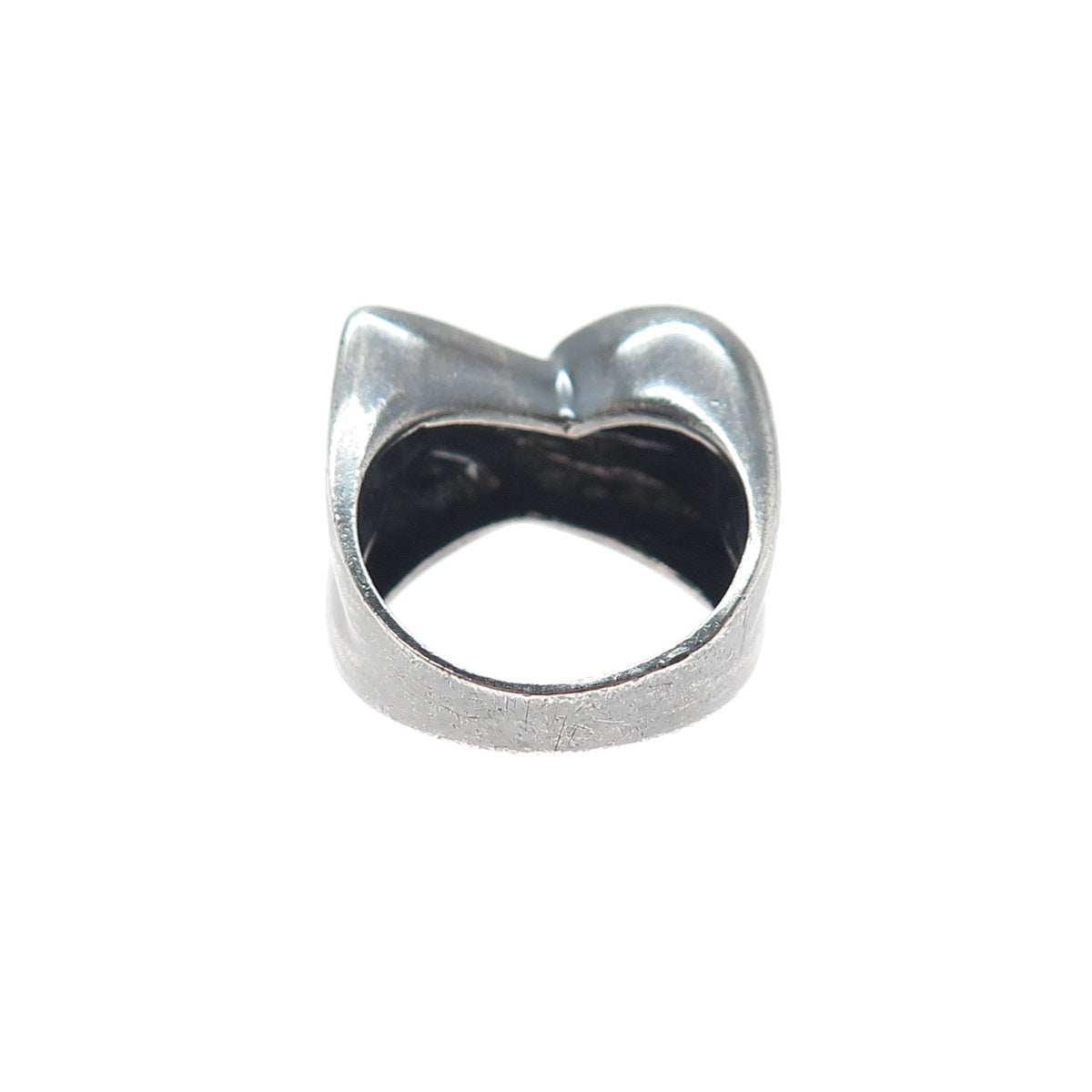 N&D ONDERDONK 925 Sterling Silver Vintage Modernist X Oxidized Ring Size 6.75
