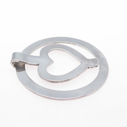 GEORG JENSEN 925S Sterling Silver Antique Denmark Heart Money Clip #390
