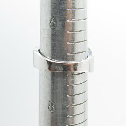 925 Sterling Silver Graduated Round-Cut C Z Ring Size 7.25