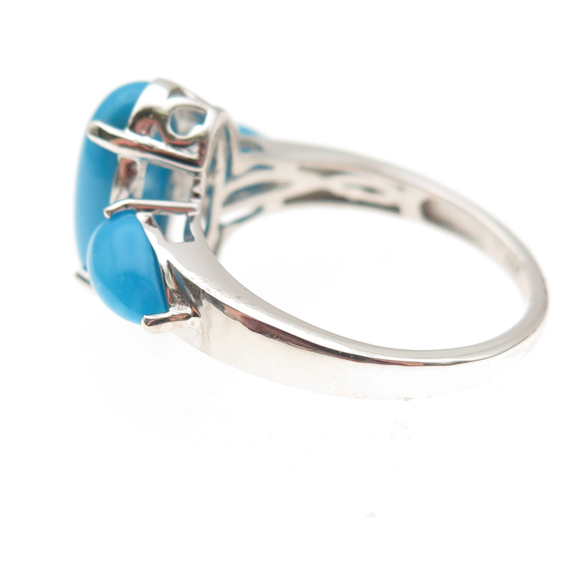 Chuck Clemency 925 Sterling Silver Real Sleeping Beauty Turquoise Ring Size 8