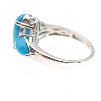 Chuck Clemency 925 Sterling Silver Real Sleeping Beauty Turquoise Ring Size 8