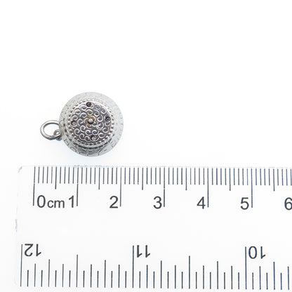 925 Sterling Silver Vintage Happy Birthday To You Cake Minimalist Charm Pendant