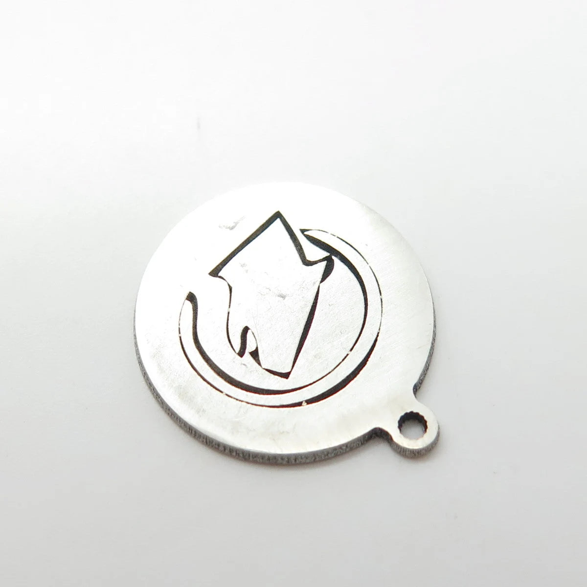 925 Sterling Silver USA Two In Town Wolf Charm Pendant