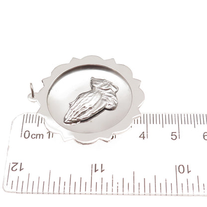 925 Sterling Silver Vintage Praying Hands Religious Charm Pendant