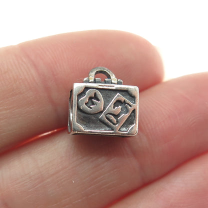 CHAMILIA 925 Sterling Silver NY Travel Suitcase Bead Charm