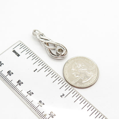925 Sterling Silver Real Diamond Slide Pendant