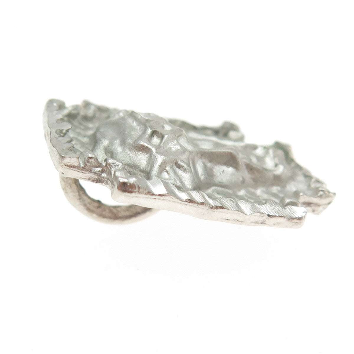 925 Sterling Silver Vintage Jesus Cross Religious Slide Pendant