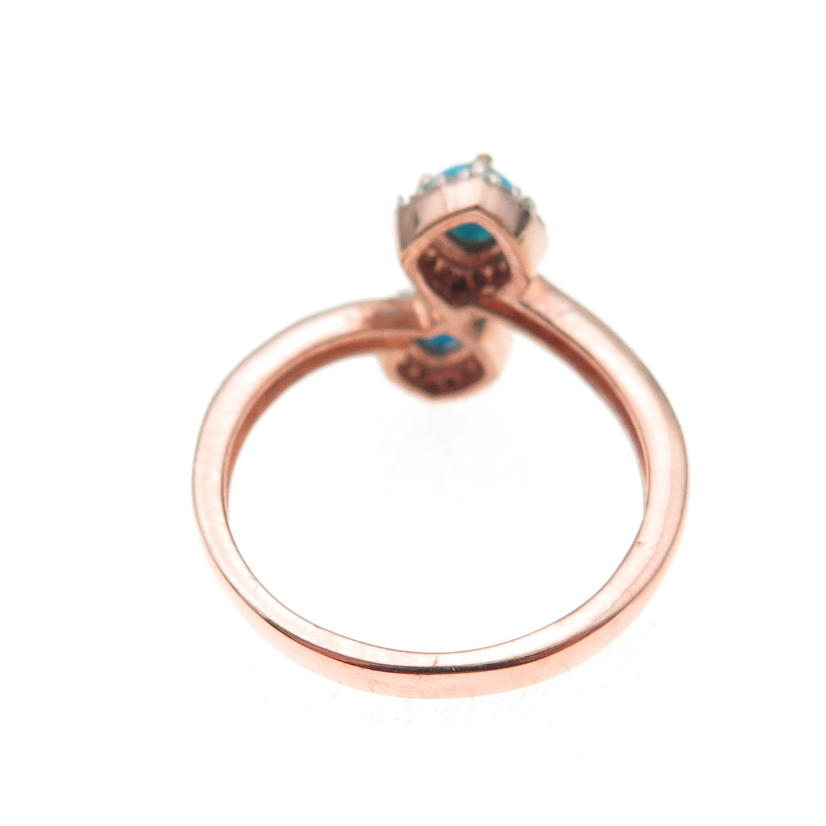 Chuck Clemency 925 Sterling Silver Gold Plated Real Turquoise Topaz Ring Size 8
