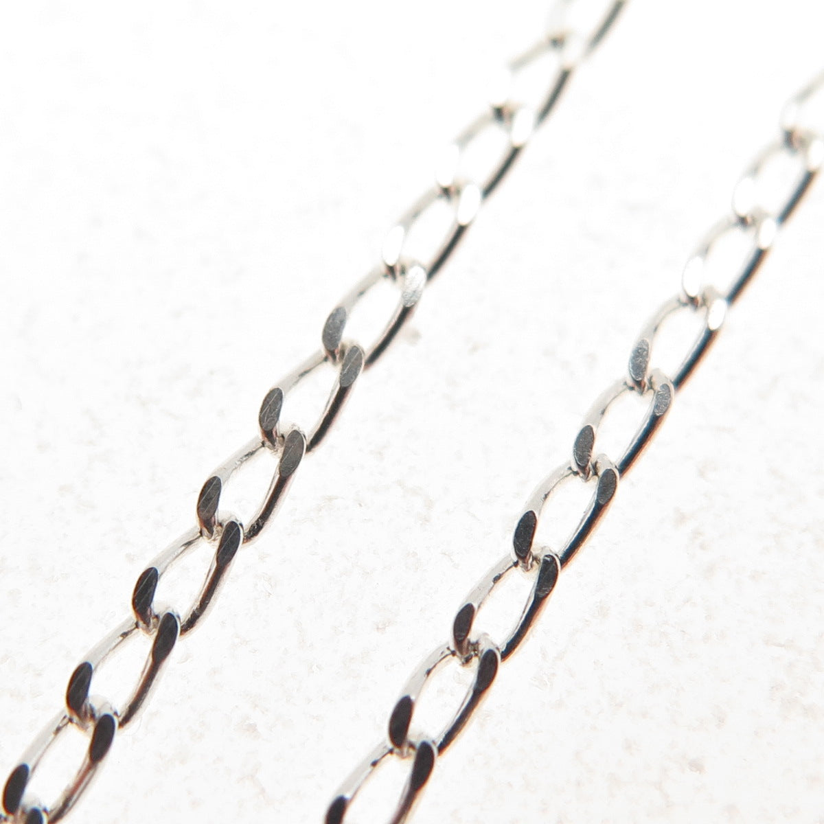 925 Sterling Silver Italy Curb Chain Necklace 18"