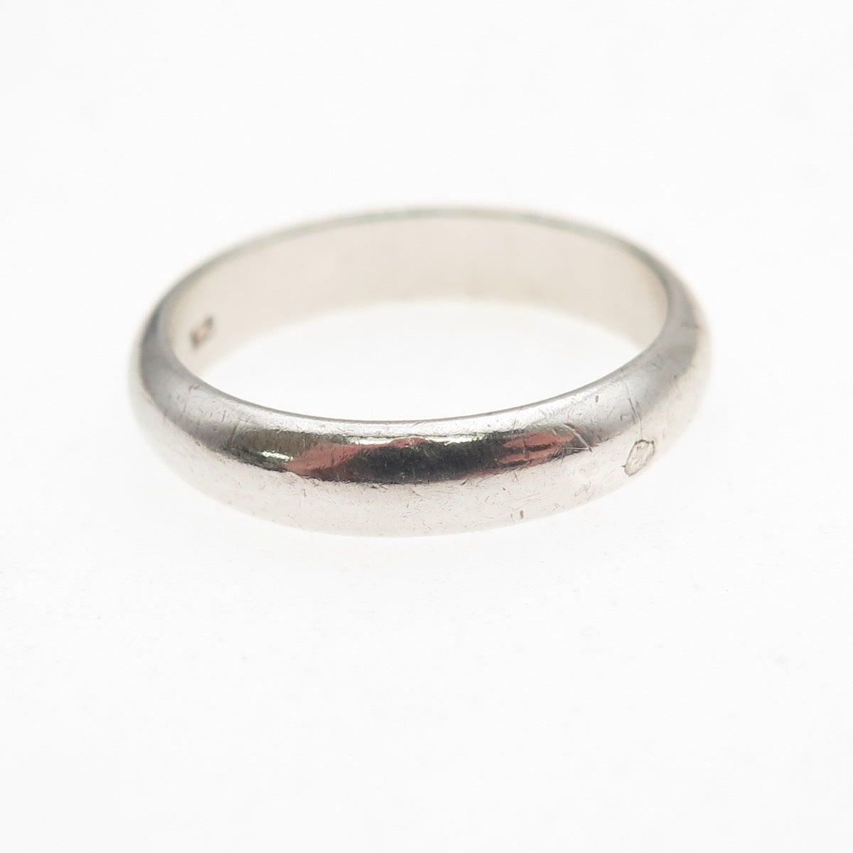 925 Sterling Silver Vintage Classic Wedding Band Ring Size 6.25