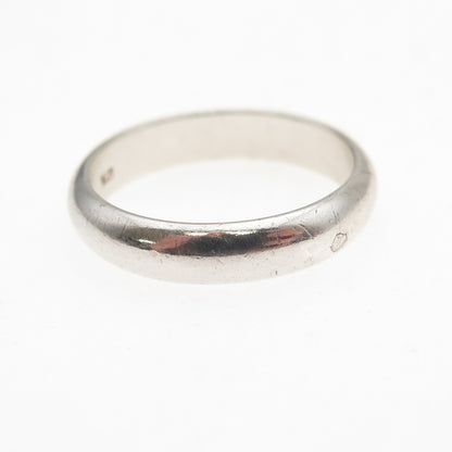925 Sterling Silver Vintage Classic Wedding Band Ring Size 6.25