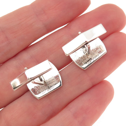 Simmons 925 Sterling Silver 14K Rose Gold Vintage Signet Cufflinks