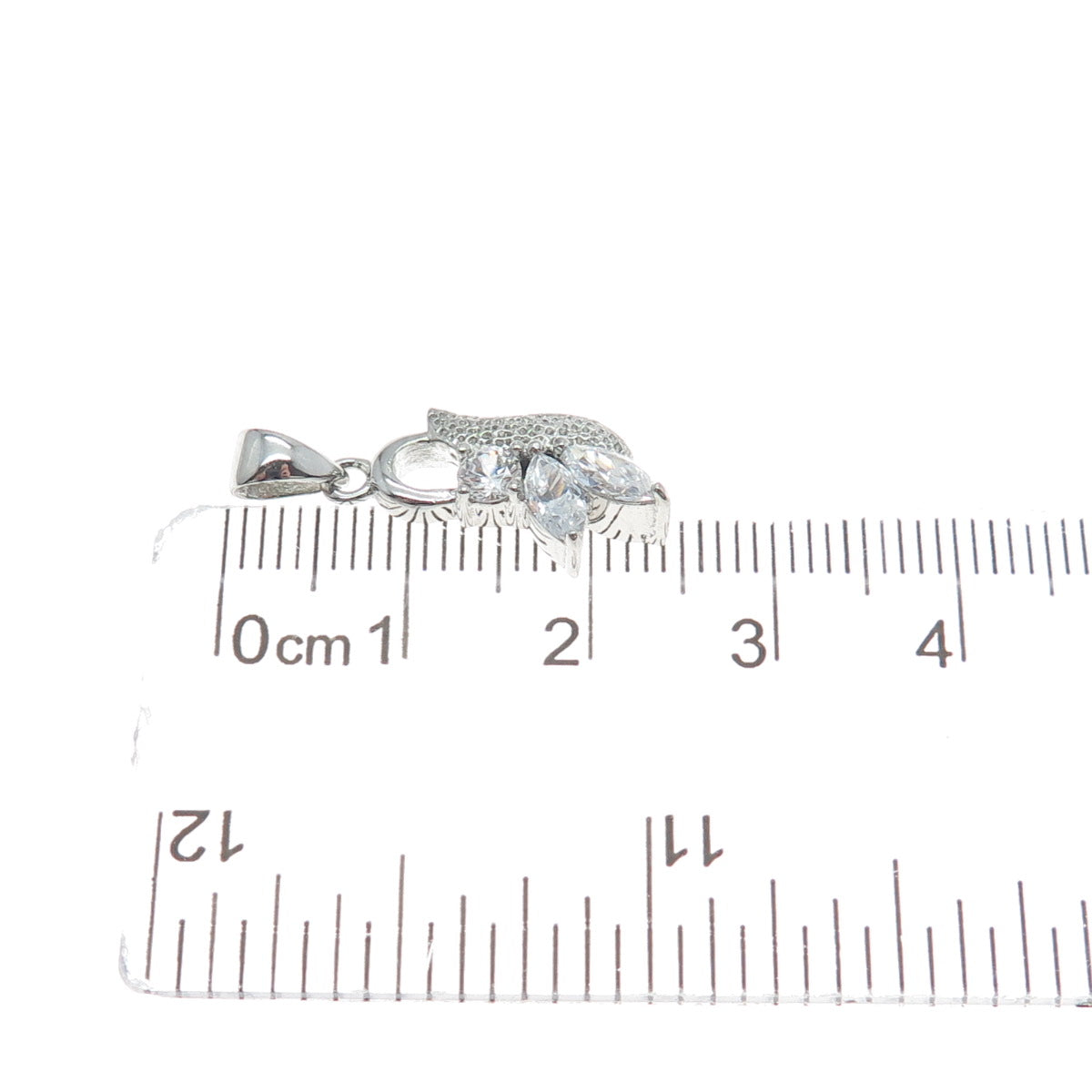 DBJ DEE BERKLE Sterling Silver Round & Marquise-Cut C Z Minimalist Charm Pendant