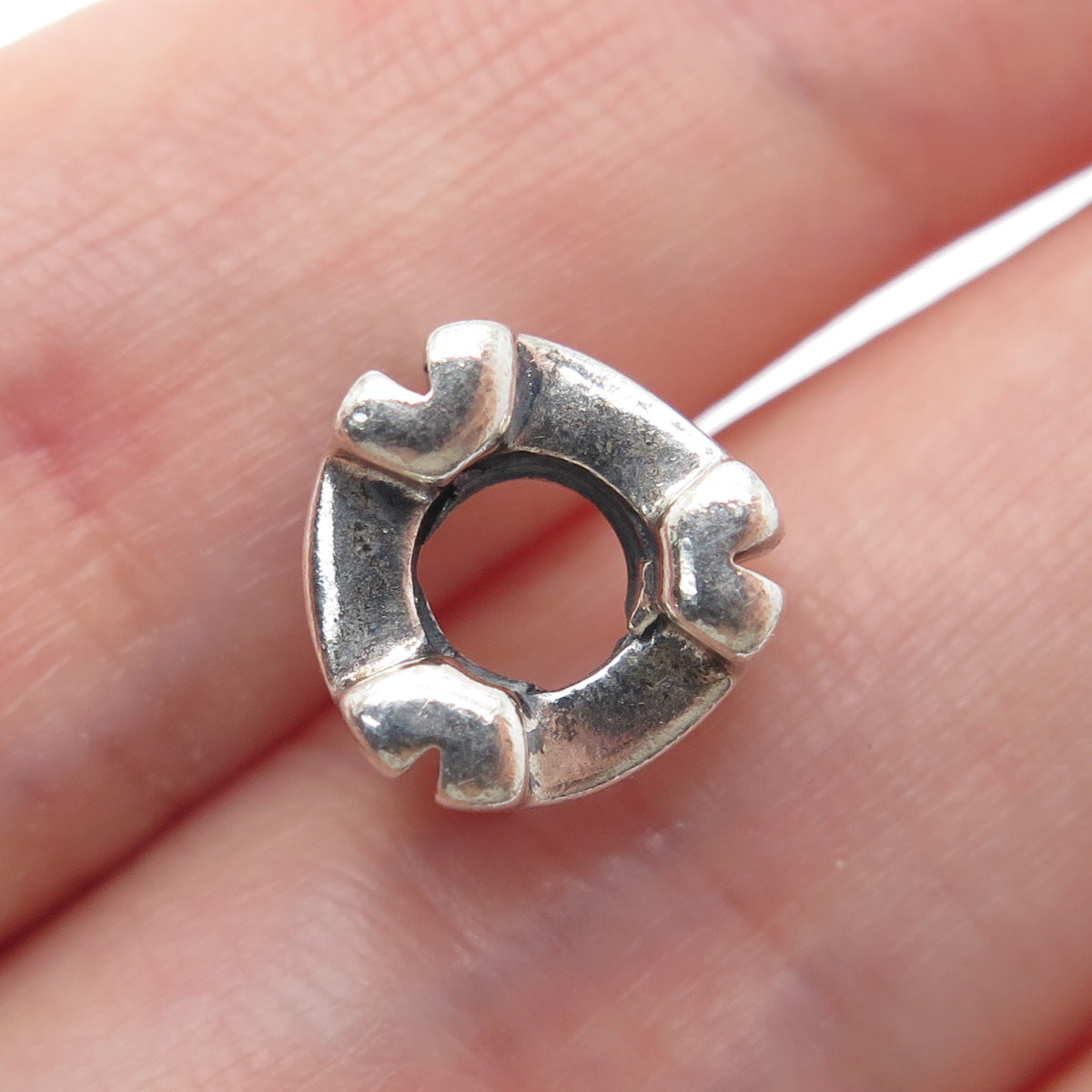 CHAMILIA 925 Sterling Silver Letter H Initial Bead Charm