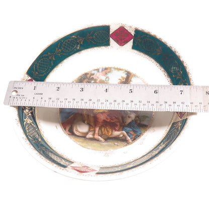 MORITZ ZDEKAUER Altrohlau Antique Garden Hand Painted Porcelain Cabinet Plate