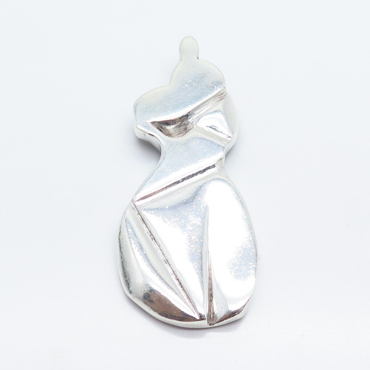 925 Sterling Silver Vintage Female Bust Pin Brooch