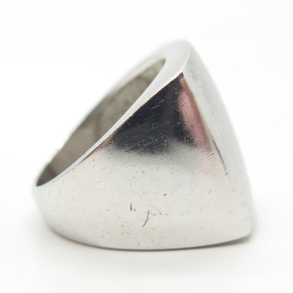 925 Sterling Silver Modernist Ring Size 7.25
