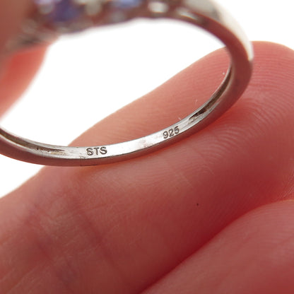 Chuck Clemency 925 Sterling Silver Real Oval-Cut Tanzanite Ring Size 7