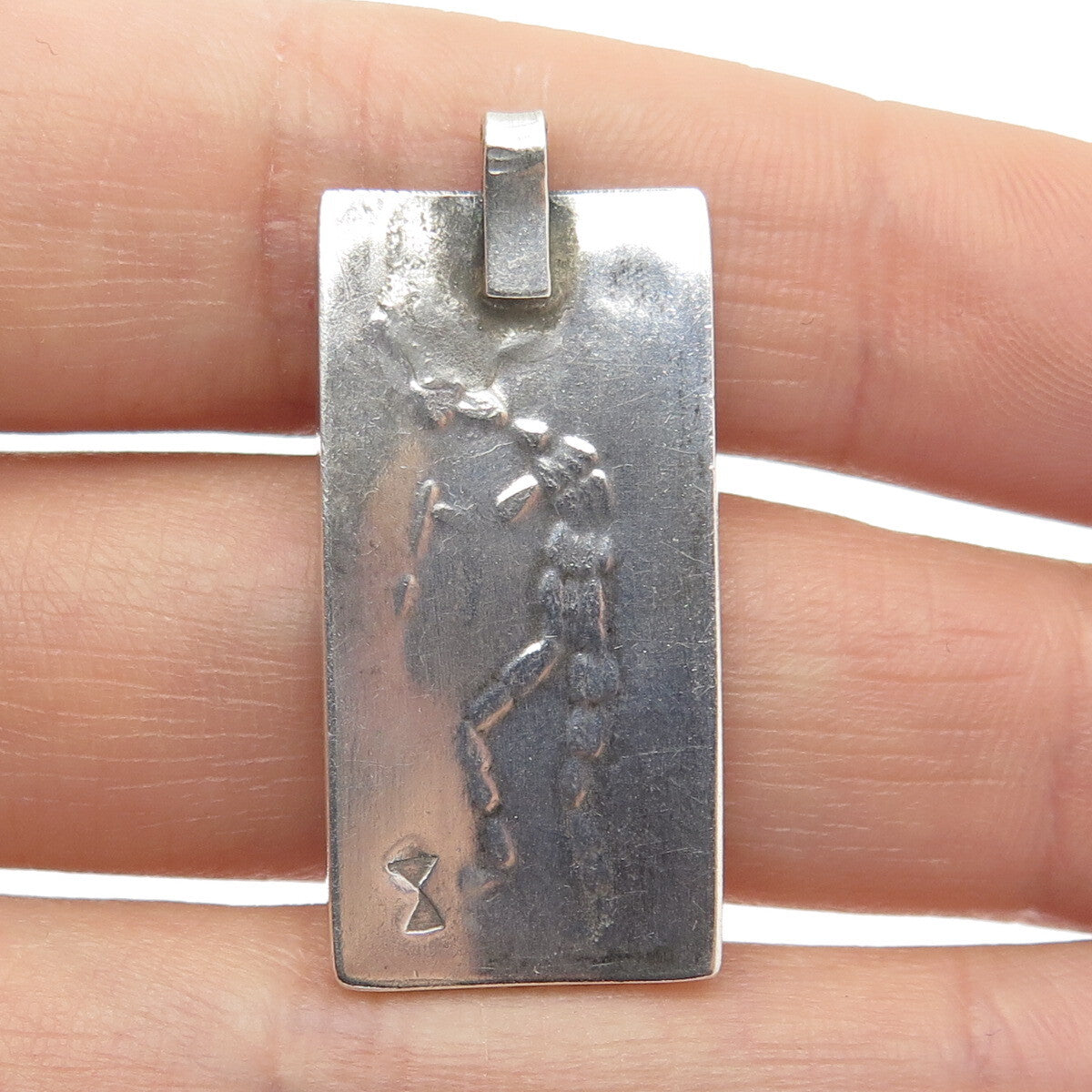 MARVIN C. LOMAHAFTEWA Old Pawn Sterling Silver Vintage Kokopelli Tribal Pendant