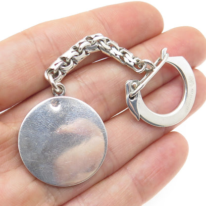 925 Sterling Silver Vintage Mexico Mayan Calendar Oxidized Key Chain