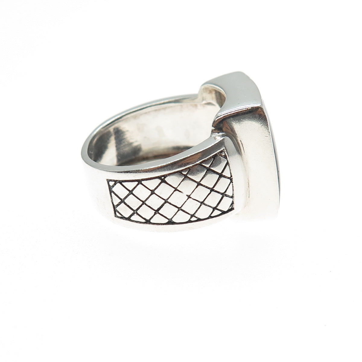 PHLD PlayHardLookDope 925 Sterling Silver Real Black Onyx Ring Size 10.5
