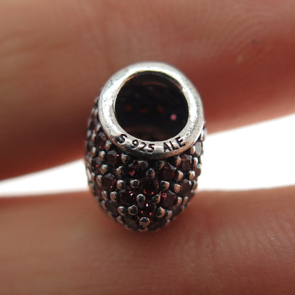 PANDORA 925 Sterling Silver C Z Moments Sparkling Infinity Heart Slide Charm