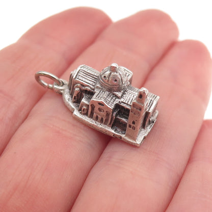 Creed Sterling Silver Vintage Basilica of the National Shrine 3D Charm Pendant