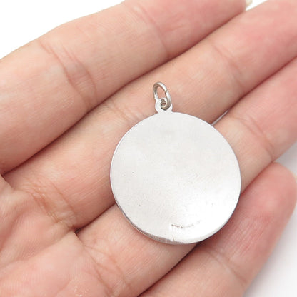 GRIFFITH & SONS CO. 925 Sterling Silver Vintage "Anniversary 25" Round Pendant