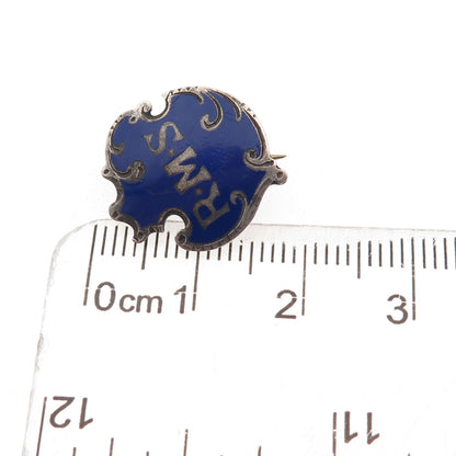 Whitehead & Hoag Co. 925 Sterling Silver Antique WWII Enamel Royal Mail Ship Pin