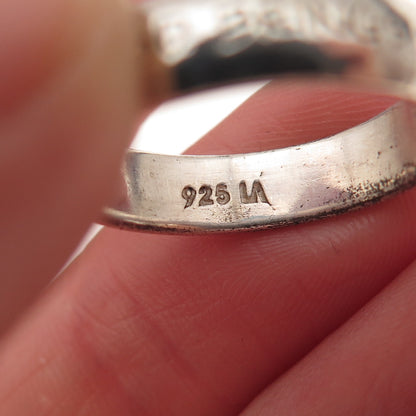 925 Sterling Silver Vintage If God Brings You To It Oxidized Band Ring Size 6.75