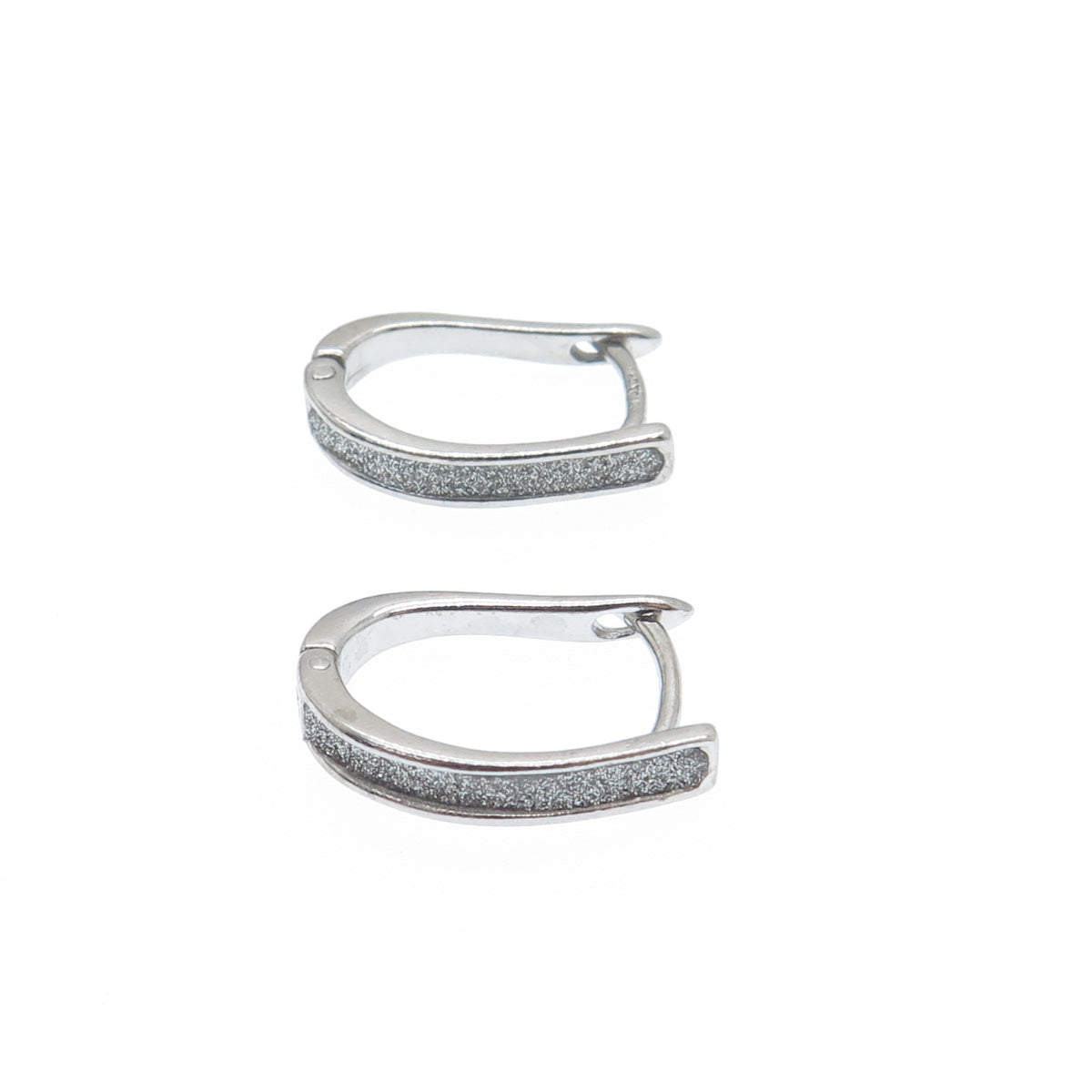 925 Sterling Silver Diamond-Illusion Hoop Earrings