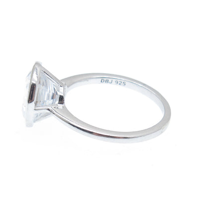 DEE BERKLEY JEWELRY 925 Sterling Silver C Z Engagement Ring Size 7.25