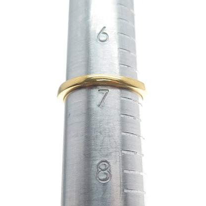 925 Sterling Silver Gold Plated Real Round-Cut Diamond Eternity Ring Size 6.75
