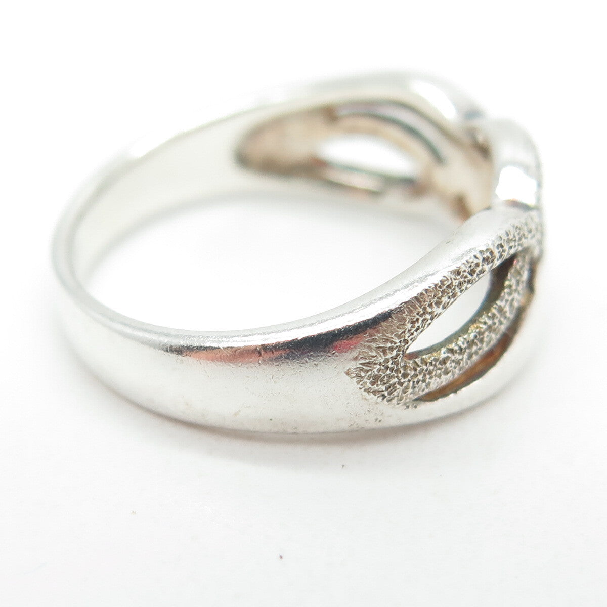 925 Sterling Silver Vintage Twisted Ring Size 8