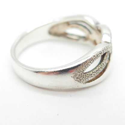 925 Sterling Silver Vintage Twisted Ring Size 8