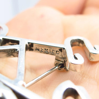 925 Sterling Silver Vintage Mexico Bicycle Pin Brooch