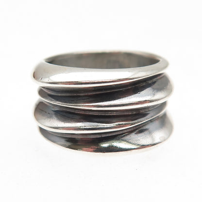 Chateau D’Argent 925 Sterling Silver Vintage Modernist Oxidized Ring Size 7