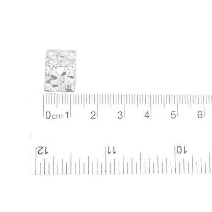 925 Sterling Silver Real Round-Cut Diamond Mom Heart Minimalist Slide Pendant