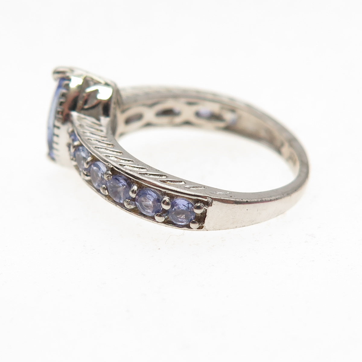 Chuck Clemency 925 Sterling Silver Real Tanzanite Ring Size 5.25