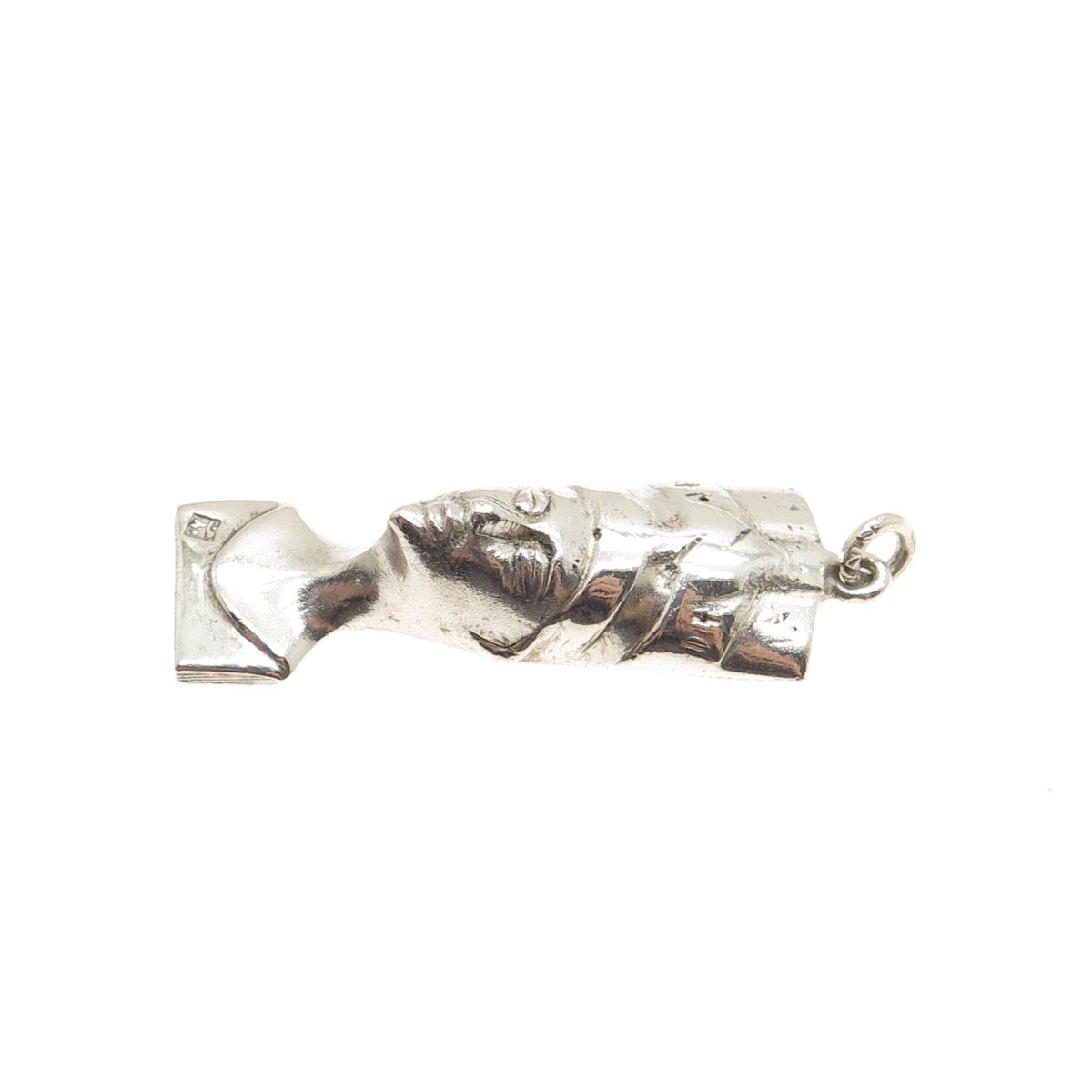 800 Silver Vintage Nefertiti Egyptian Charm Pendant