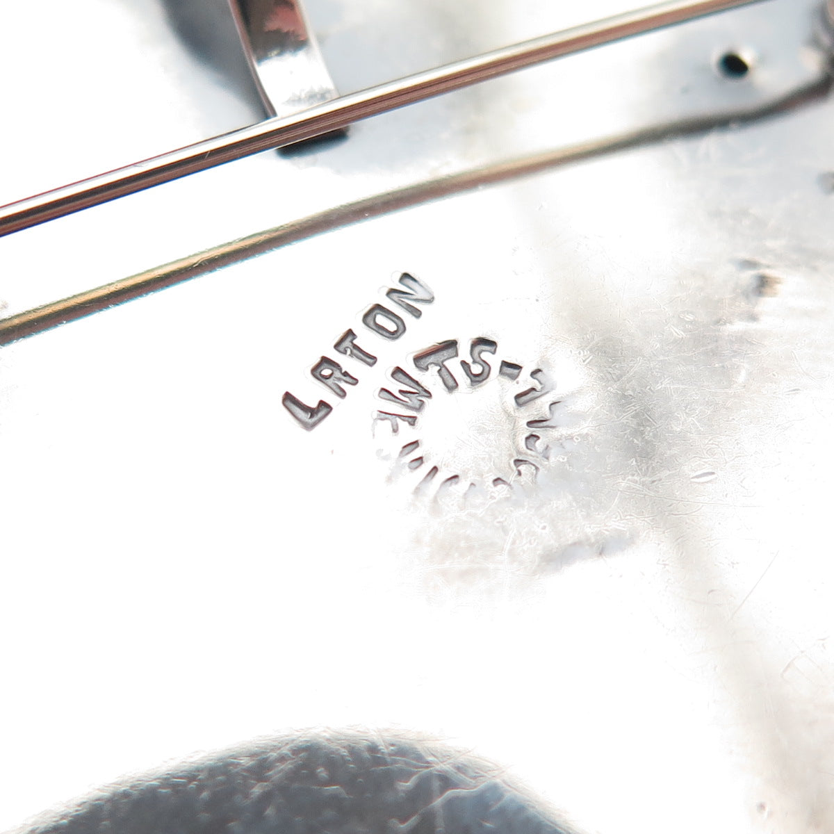 LATON 925 Sterling 2-Tone Vintage Mexico Modernist Flower Pin Brooch / Pendant