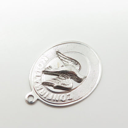 925 Sterling Silver Vintage MEM Martin "Confirmation" Oval Pendant