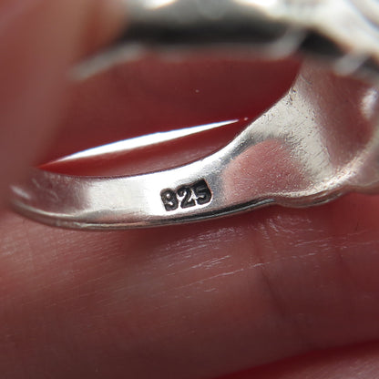 925 Sterling Silver Vintage Yin Yang Ring Size 6.75