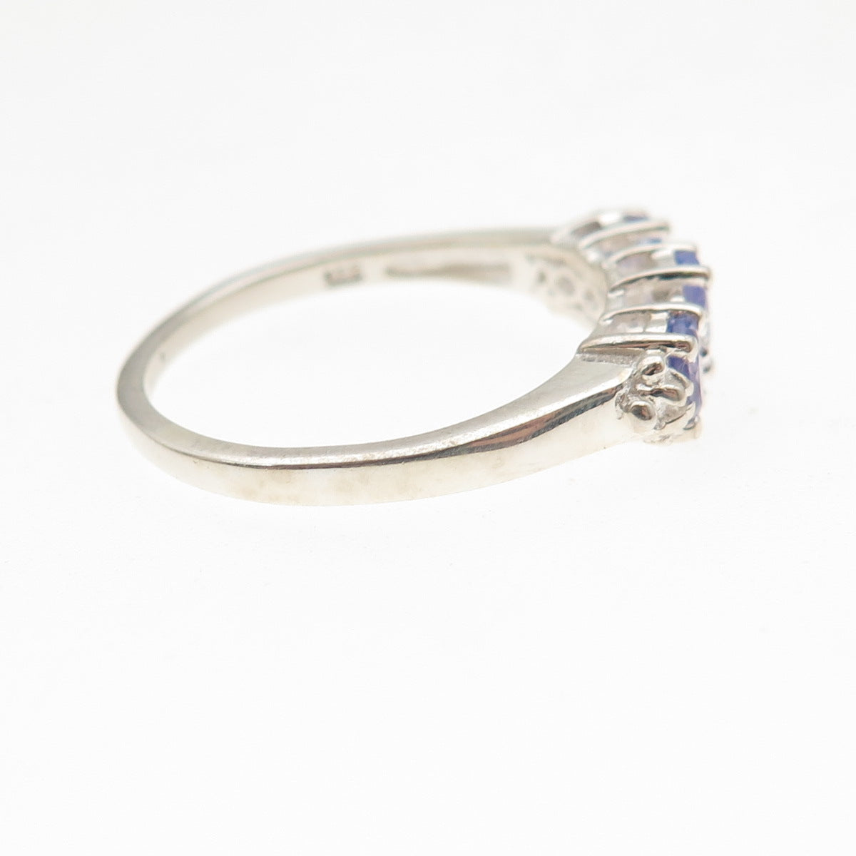 Chuck Clemency 925 Sterling Silver Real Oval-Cut Tanzanite Ring Size 8