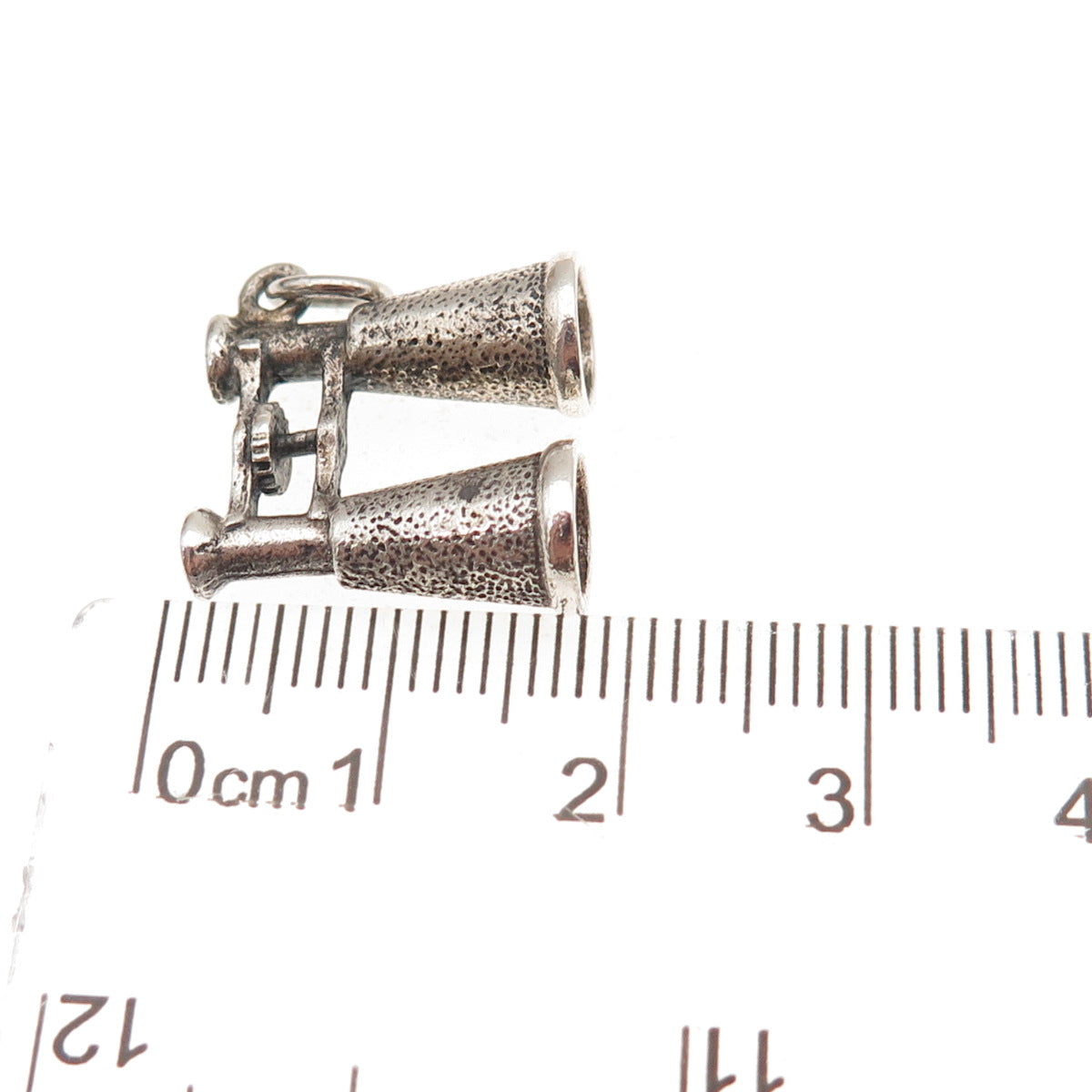 Danecraft Sterling Silver Antique Art Deco Binoculars Oxidized 3D Charm Pendant
