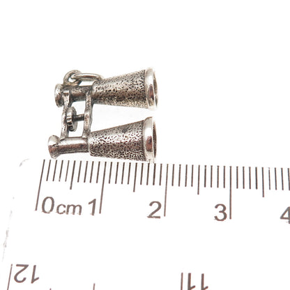 Danecraft Sterling Silver Antique Art Deco Binoculars Oxidized 3D Charm Pendant