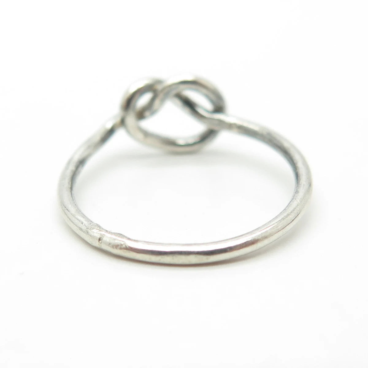 925 Sterling Silver Vintage Heart Knot Ring Size 5