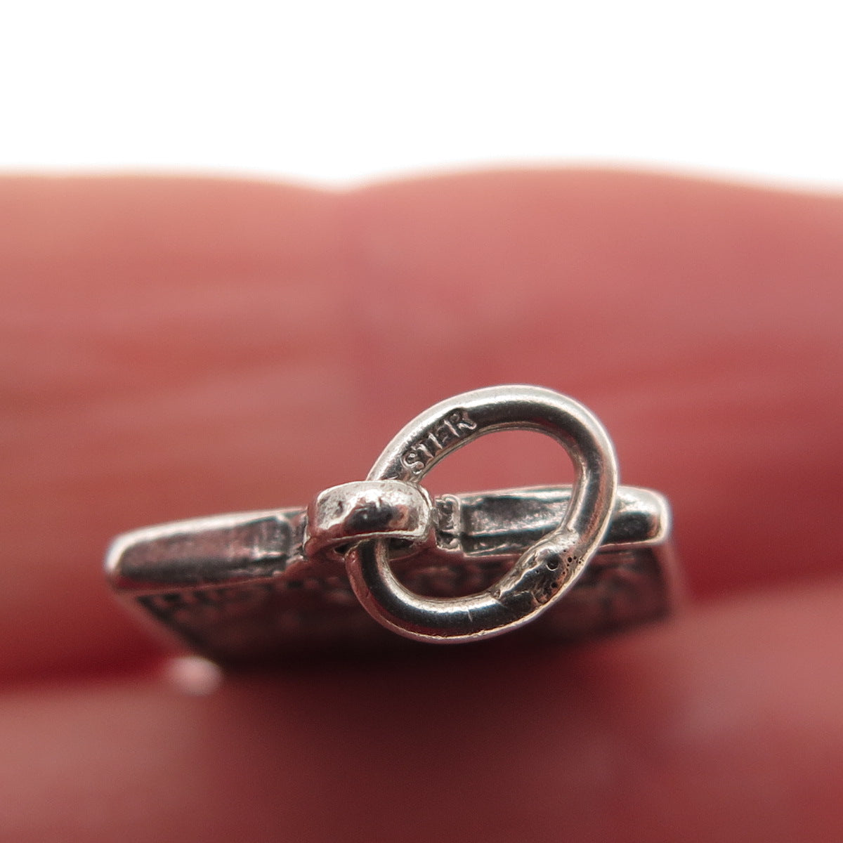 925 Sterling Silver Vintage Highlights of Nevada Oxidized Mini Charm Pendant
