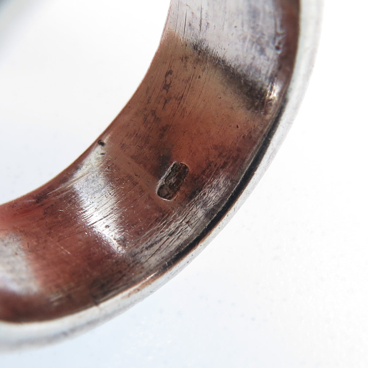 925 Sterling Silver Vintage Yin Yang Oxidized Band Ring Size 8