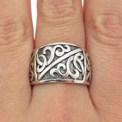 925 Sterling Silver Vintage "Majapahit Soldier" Ring Size 9.25